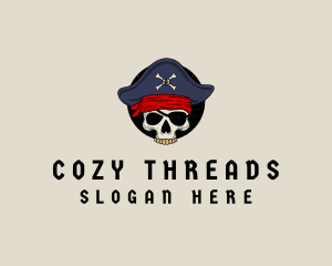 Skull Pirate Bone logo design