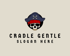 Skull Pirate Bone logo design