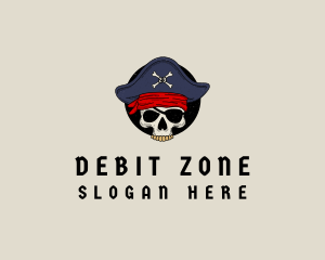 Skull Pirate Bone logo design