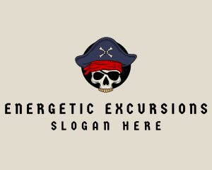 Skull Pirate Bone logo design