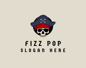 Skull Pirate Bone logo design