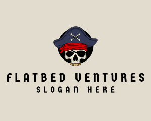 Skull Pirate Bone logo design