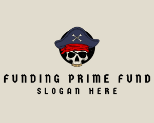 Skull Pirate Bone logo design