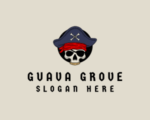 Skull Pirate Bone logo design