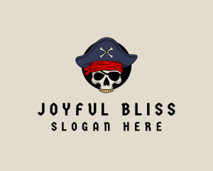 Skull Pirate Bone logo design