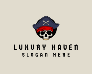 Skull Pirate Bone logo design