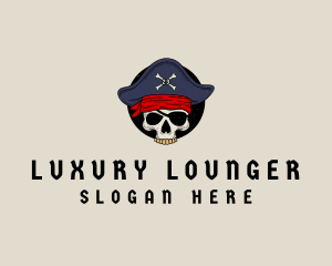 Skull Pirate Bone logo design