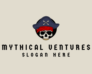 Skull Pirate Bone logo design