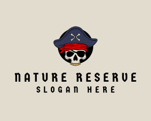 Skull Pirate Bone logo design