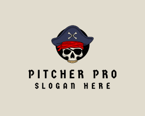 Skull Pirate Bone logo design