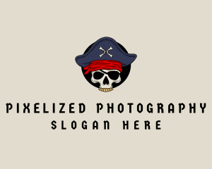 Skull Pirate Bone logo design