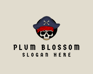 Skull Pirate Bone logo design