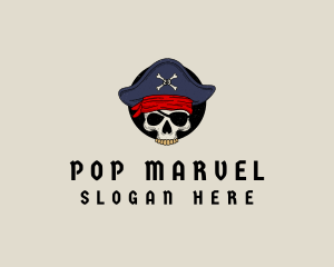 Skull Pirate Bone logo design