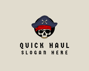 Skull Pirate Bone logo design