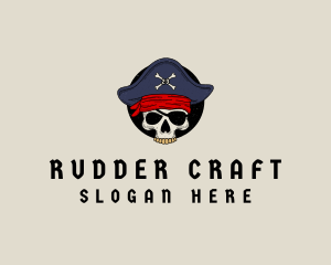 Skull Pirate Bone logo design