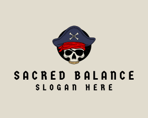 Skull Pirate Bone logo design