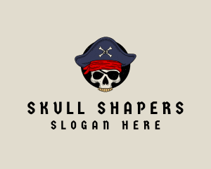 Skull Pirate Bone logo design