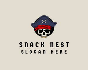 Skull Pirate Bone logo design