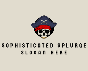 Skull Pirate Bone logo design