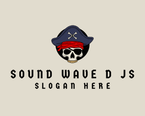 Skull Pirate Bone logo design