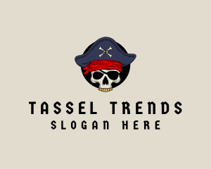 Skull Pirate Bone logo design