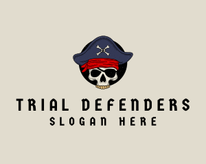 Skull Pirate Bone logo design