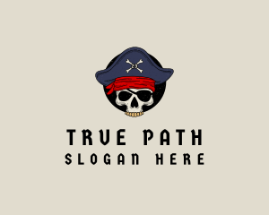 Skull Pirate Bone logo design