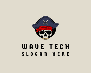 Skull Pirate Bone logo design