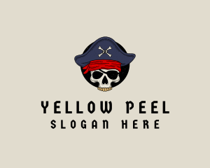 Skull Pirate Bone logo design