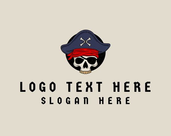 Skull Pirate Bone logo