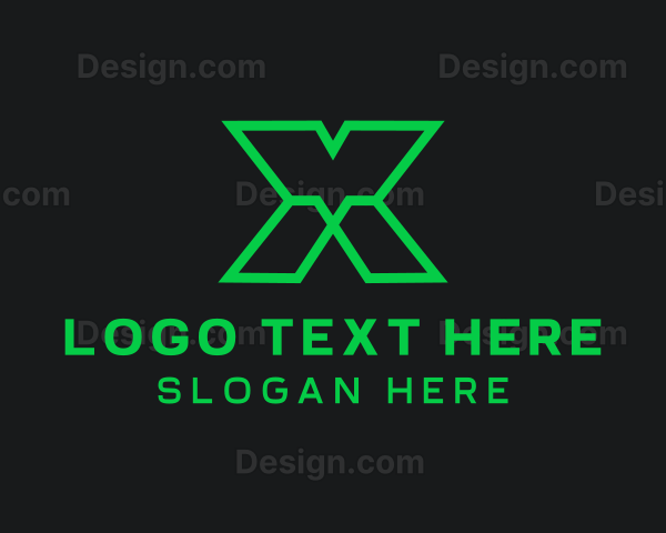 Software Technician Digital Letter X Logo