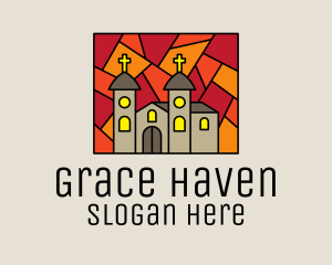 Religious Church Mosaic  logo design