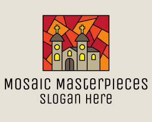 Religious Church Mosaic  logo design