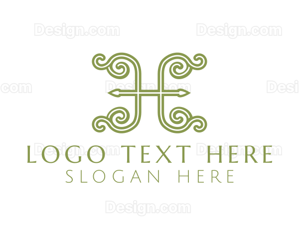 Elegent Green H Logo