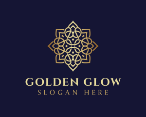 Golden Luxury Flower logo