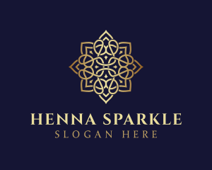 Golden Luxury Flower logo