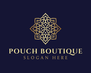 Golden Luxury Flower logo design