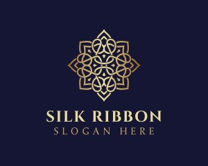 Golden Luxury Flower logo design