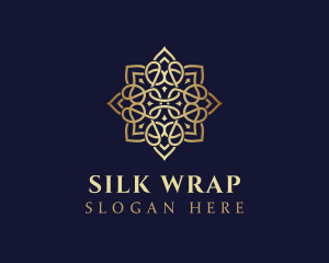 Golden Luxury Flower logo design