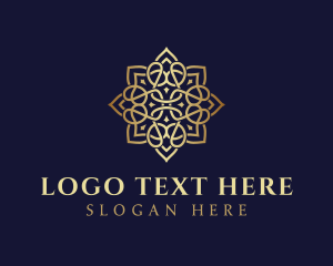 Luxury - Golden Luxury Flower logo design