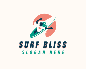 Sea Surfboard Surfer logo