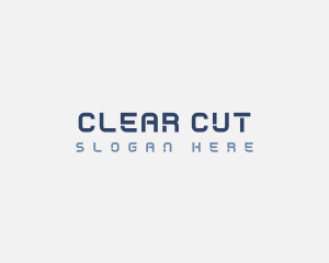 Simple Tech Stencil logo design