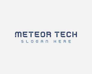 Simple Tech Stencil logo design