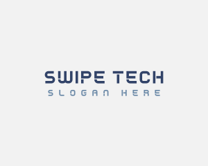 Simple Tech Stencil logo design