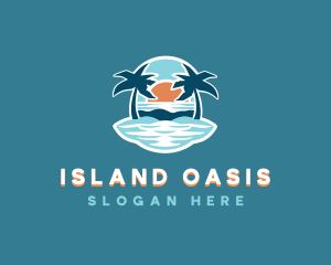 Travel Island Vacation logo design