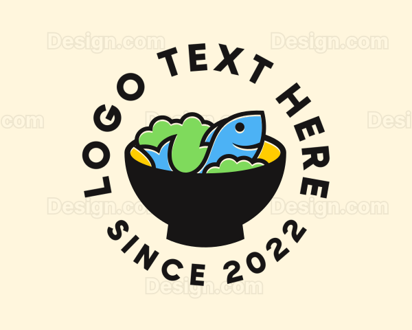 Fish Seafood Rice Bowl Logo