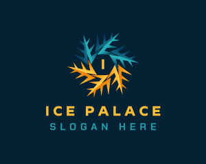 Thermal Ice Snowflake logo design