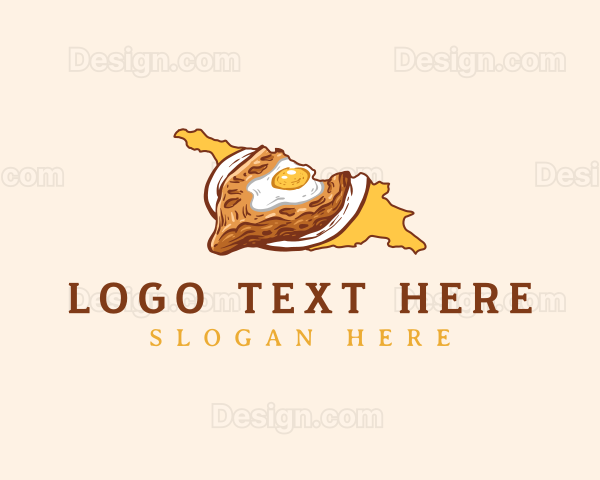 Georgia Khachapuri Food Logo