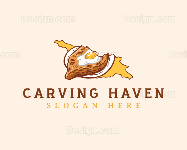 Georgia Khachapuri Food Logo