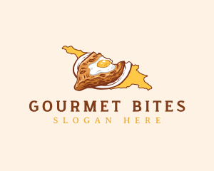 Georgia Khachapuri Food logo design